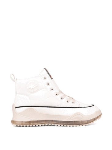 ATTIZZARE // FASHION HI-TOP SNEAKERS, WHITE
