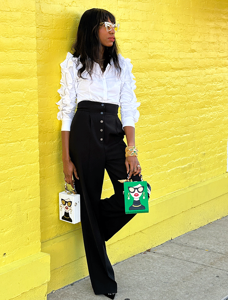 A.KOM // FASHION CLUTCH BOX BAG, WHITE - Image 2