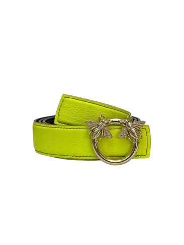 PEcado // LEATHER BEE BELT, NEON GREEN